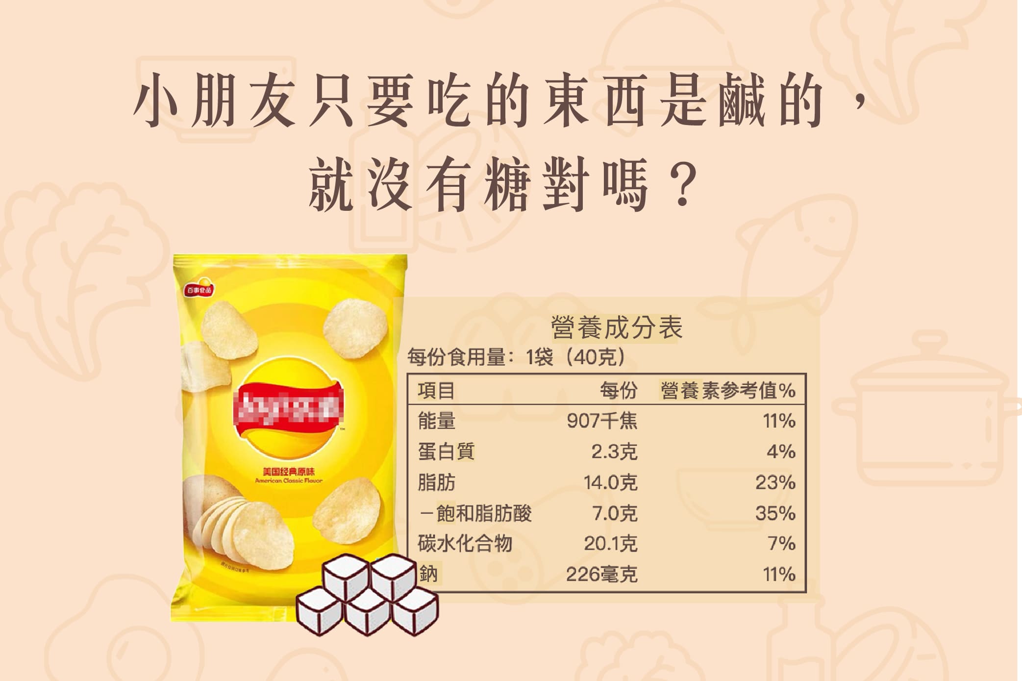 Read more about the article 小知識｜鹹的食物就沒有糖對嗎？